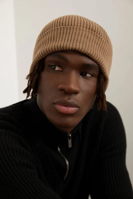 Rib beanie hat sold by Tristan Style