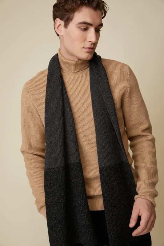 Two tone knitted scarf sold by Tristan Style