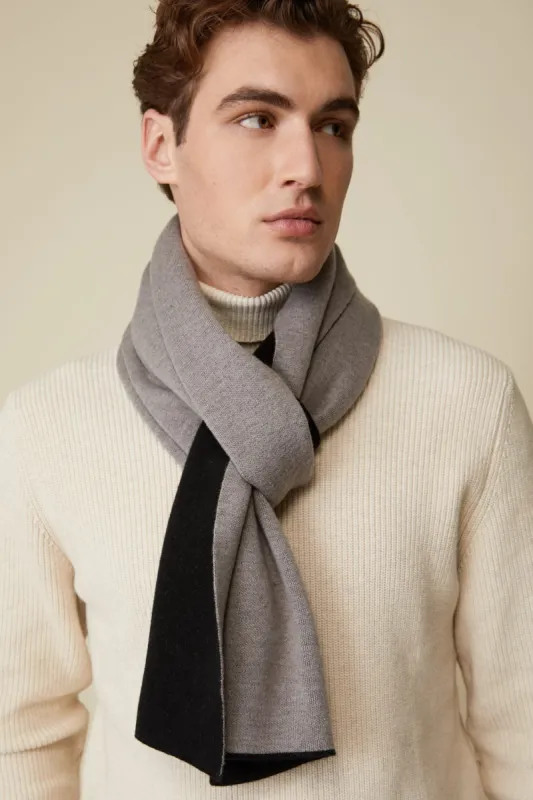 Bicolour merino scarf sold by Tristan Style