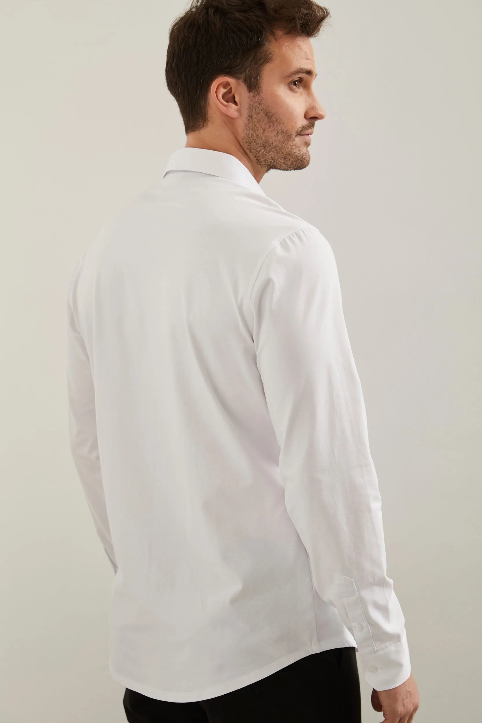 Jersey back & sleeve fitted shirt sold by Tristan Style product image thumbnail 3