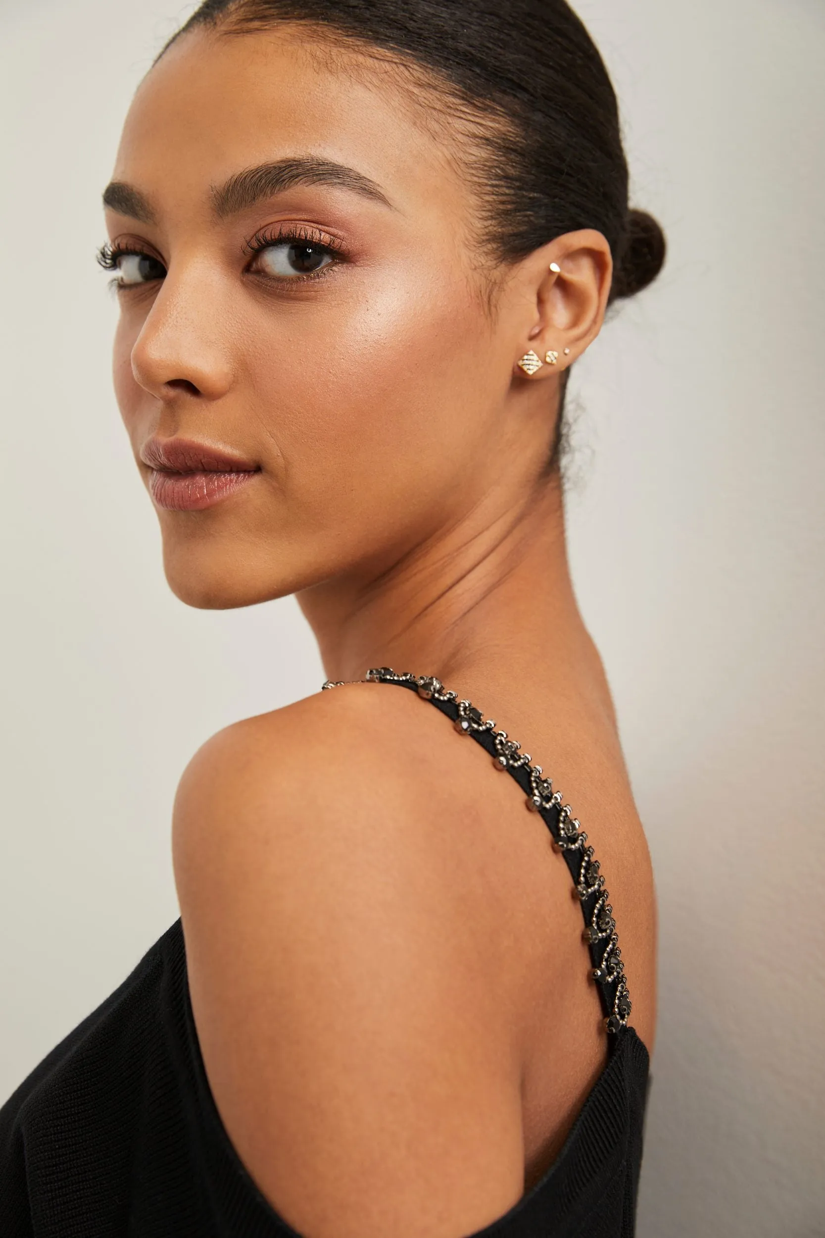 Off shoulder V neck sweater sold by Tristan Style