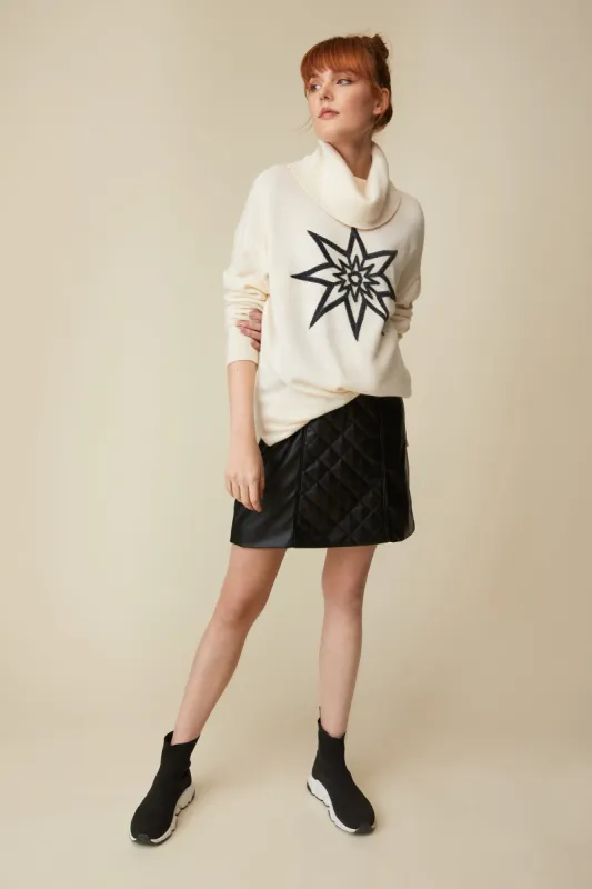 Turtleneck sweater with star pattern sold by Tristan Style