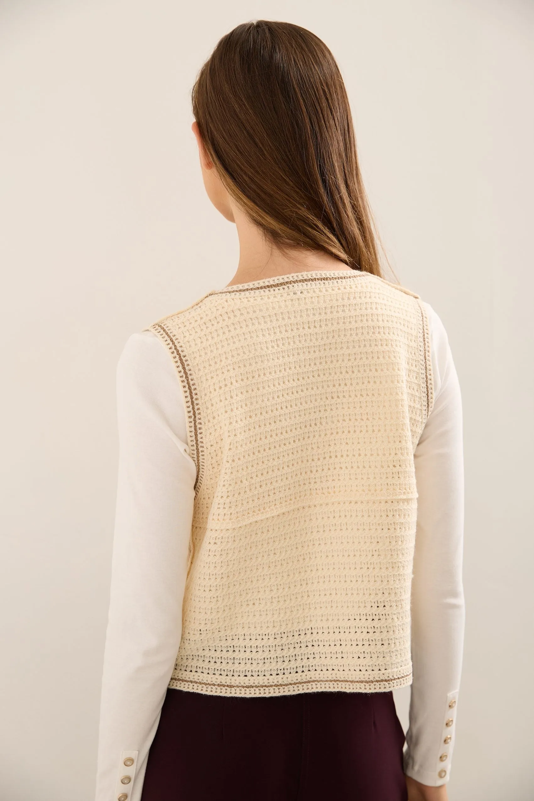 Crochet Vest sold by Tristan Style product image thumbnail 4