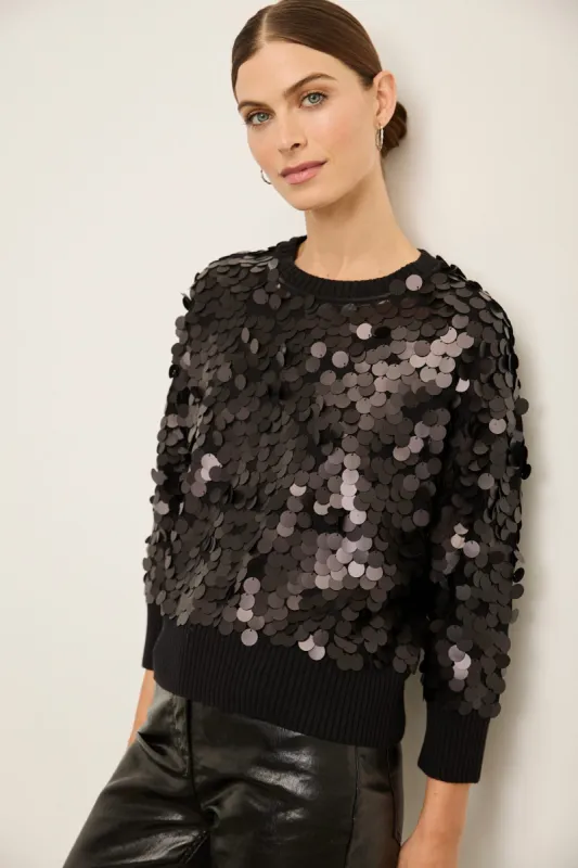Loose sweater with sequins sold by Tristan Style