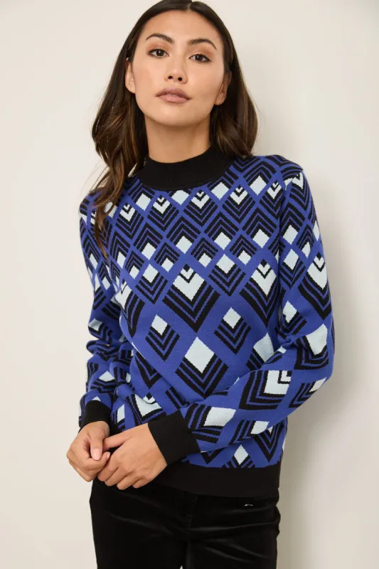Geomertric Jacquard Sweater sold by Tristan Style