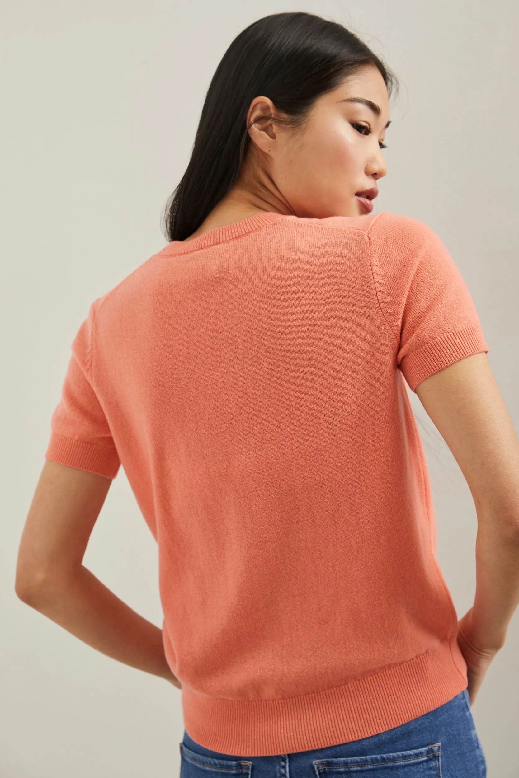 Cashmere short sleeve sweater sold by Tristan Style product image thumbnail 2