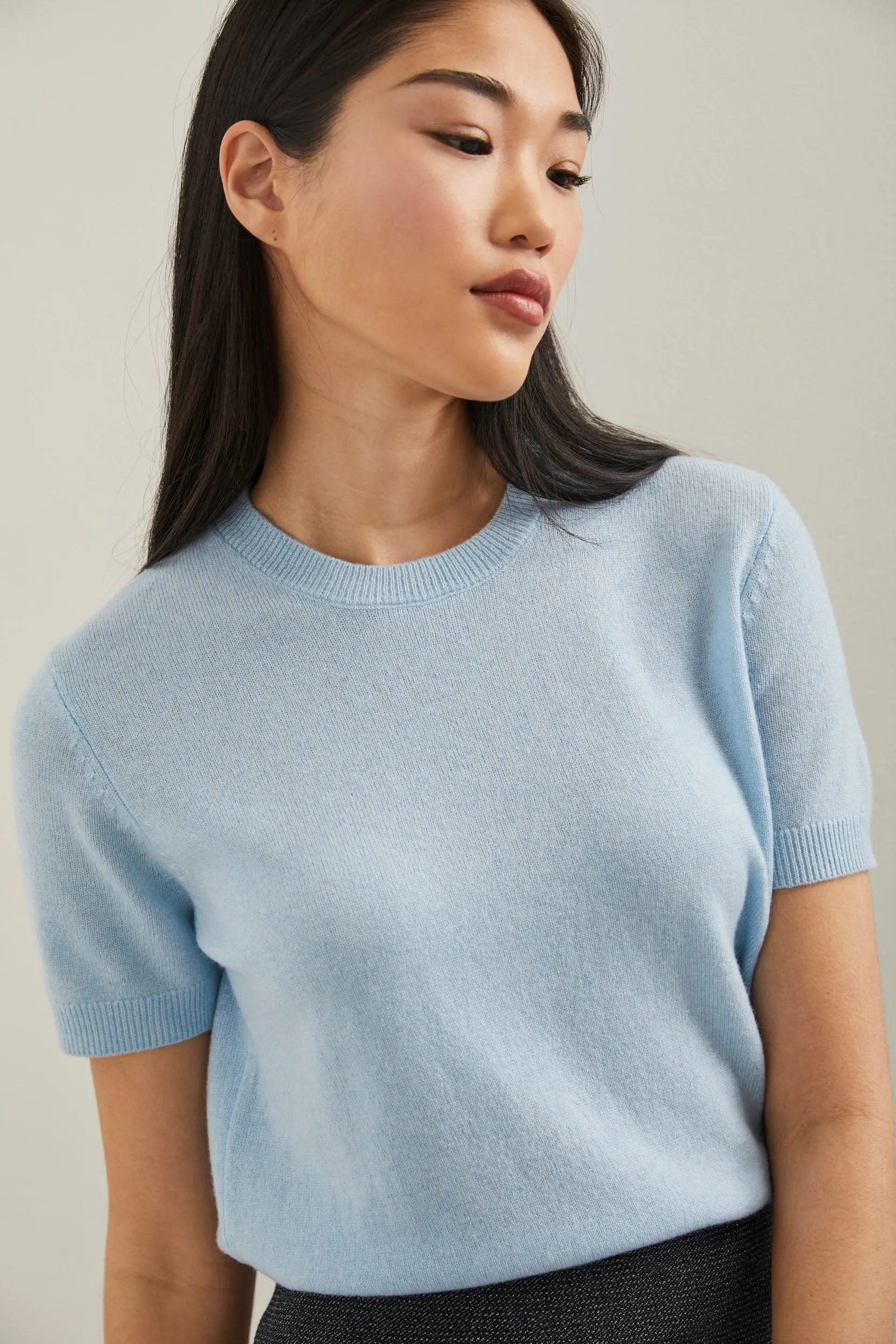 Cashmere short sleeve sweater sold by Tristan Style product image thumbnail 4