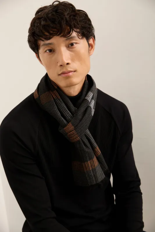 Striped Design Brushed Scarf sold by Tristan Style