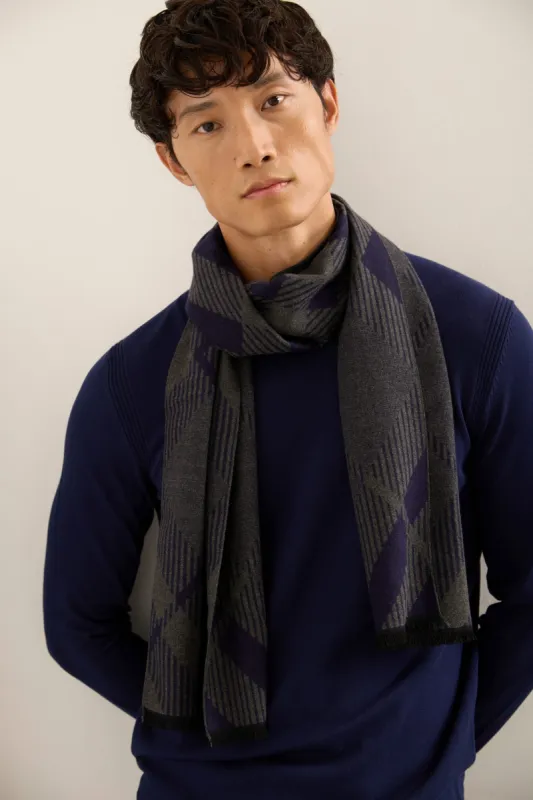 Check design brushed scarf sold by Tristan Style
