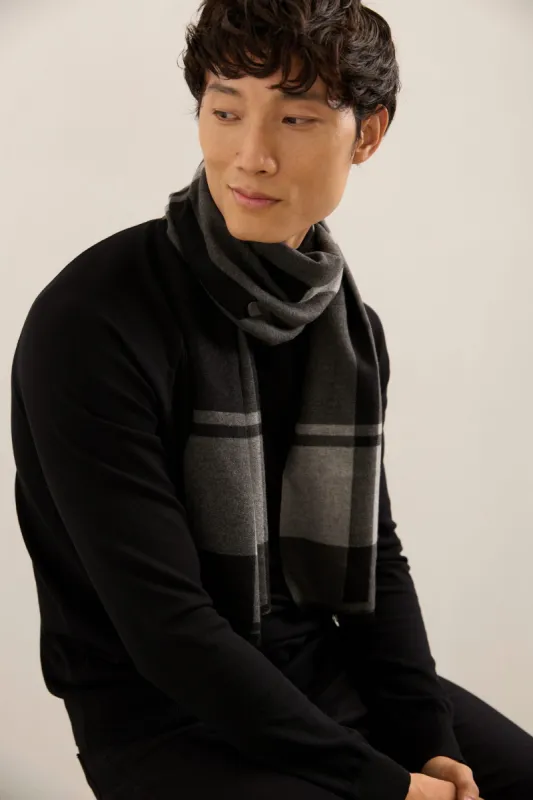 Check design brushed scarf sold by Tristan Style