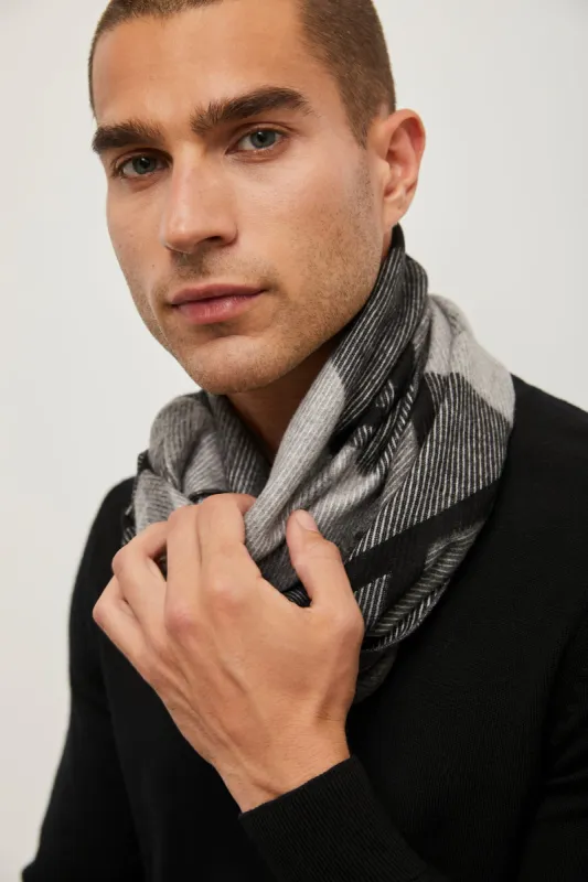 Lozenges design brushed scarf sold by Tristan Style