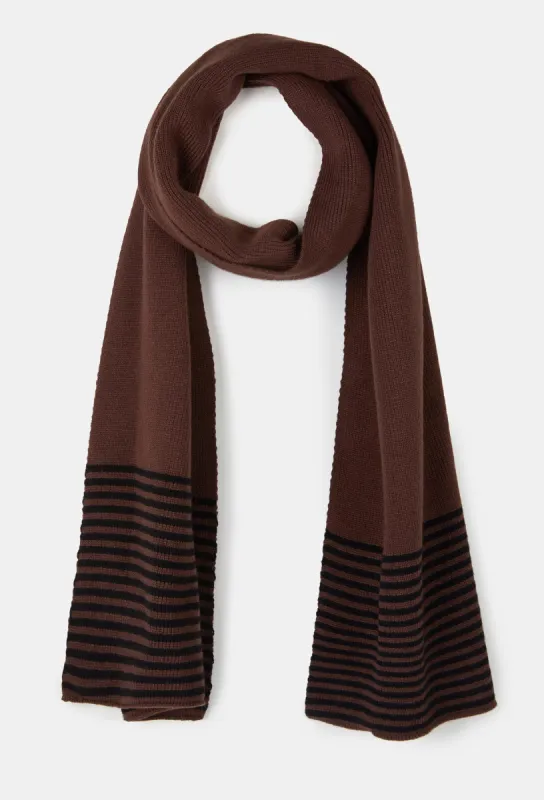 Knitted scarf with stripes sold by Tristan Style