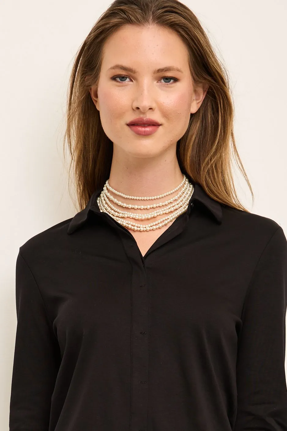 Multi Row Pearl Necklace sold by Tristan Style