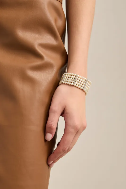 Multi rows pearls bracelet sold by Tristan Style