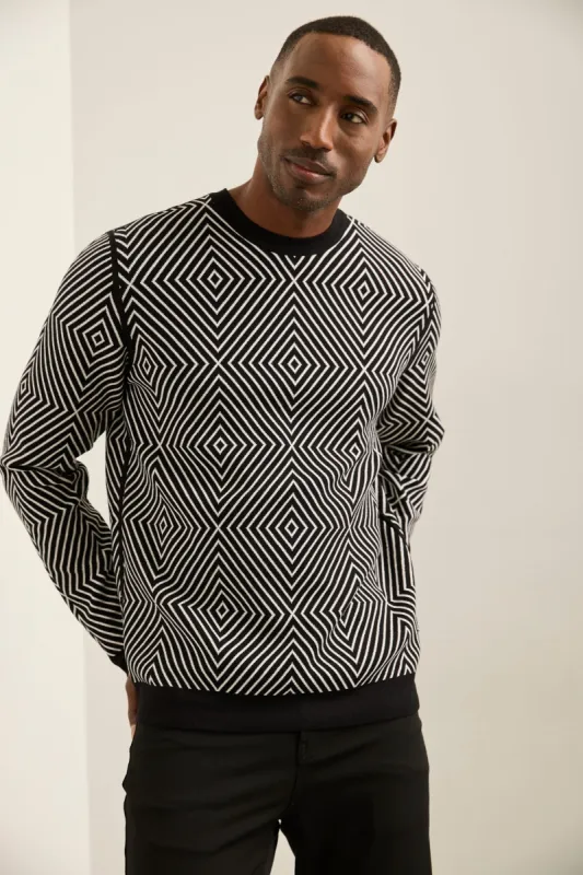 Reversible Jacquard Sweater sold by Tristan Style