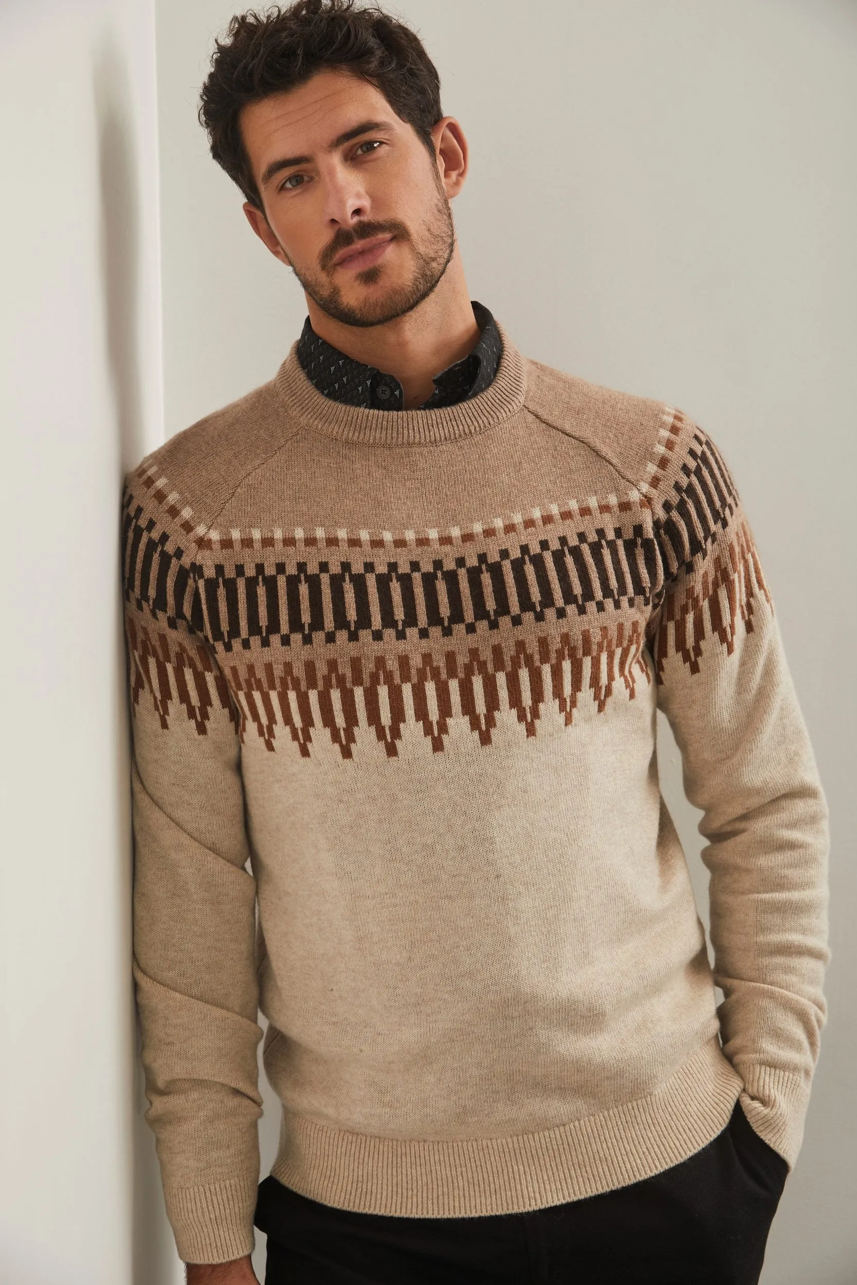 Fair isle crew sweater sold by Tristan Style