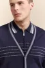 Contrasting details knitted polo sold by Tristan Style