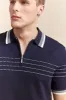 Contrasting details knitted polo sold by Tristan Style