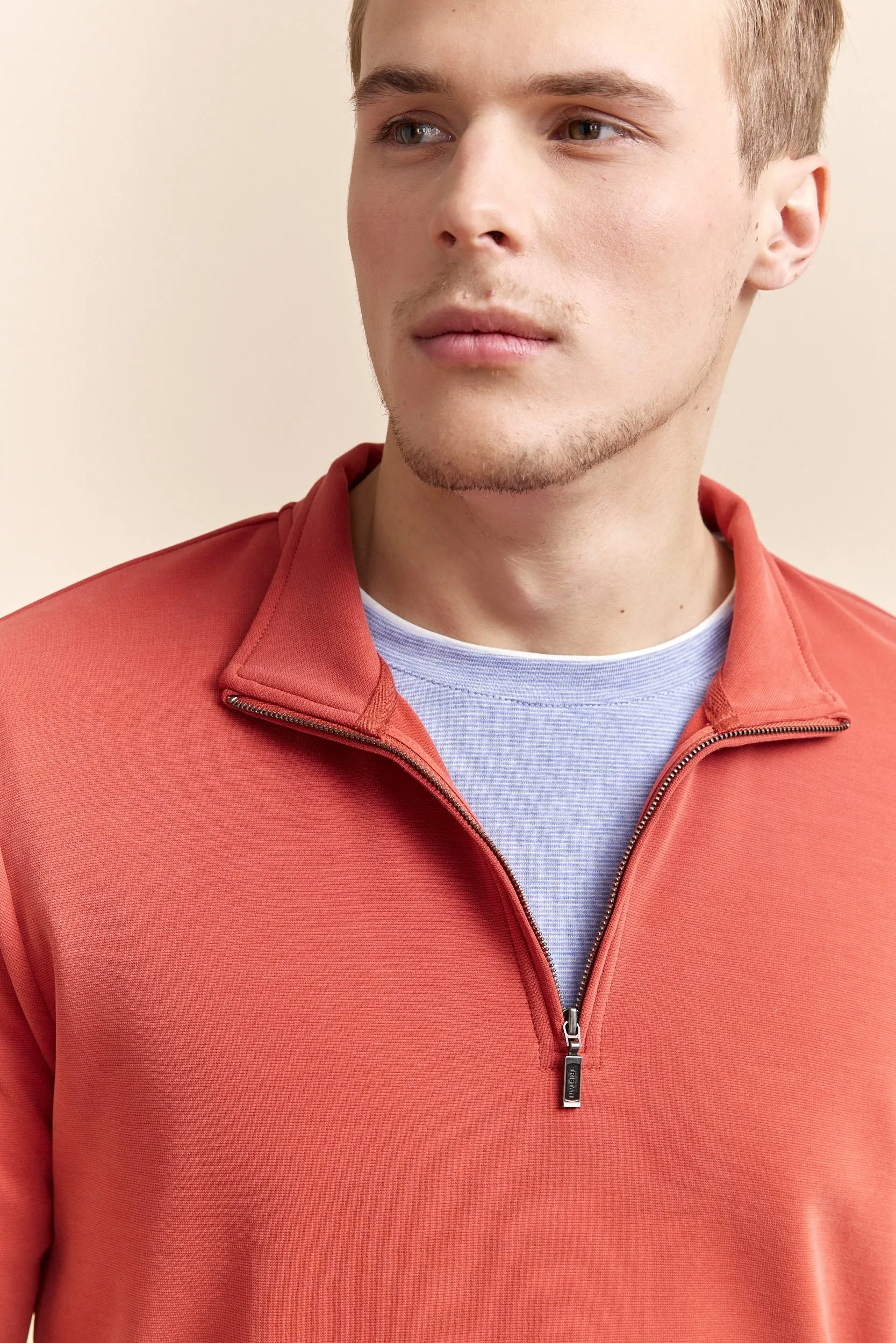 Textured half zip t-shirt sold by Tristan Style product image thumbnail 5