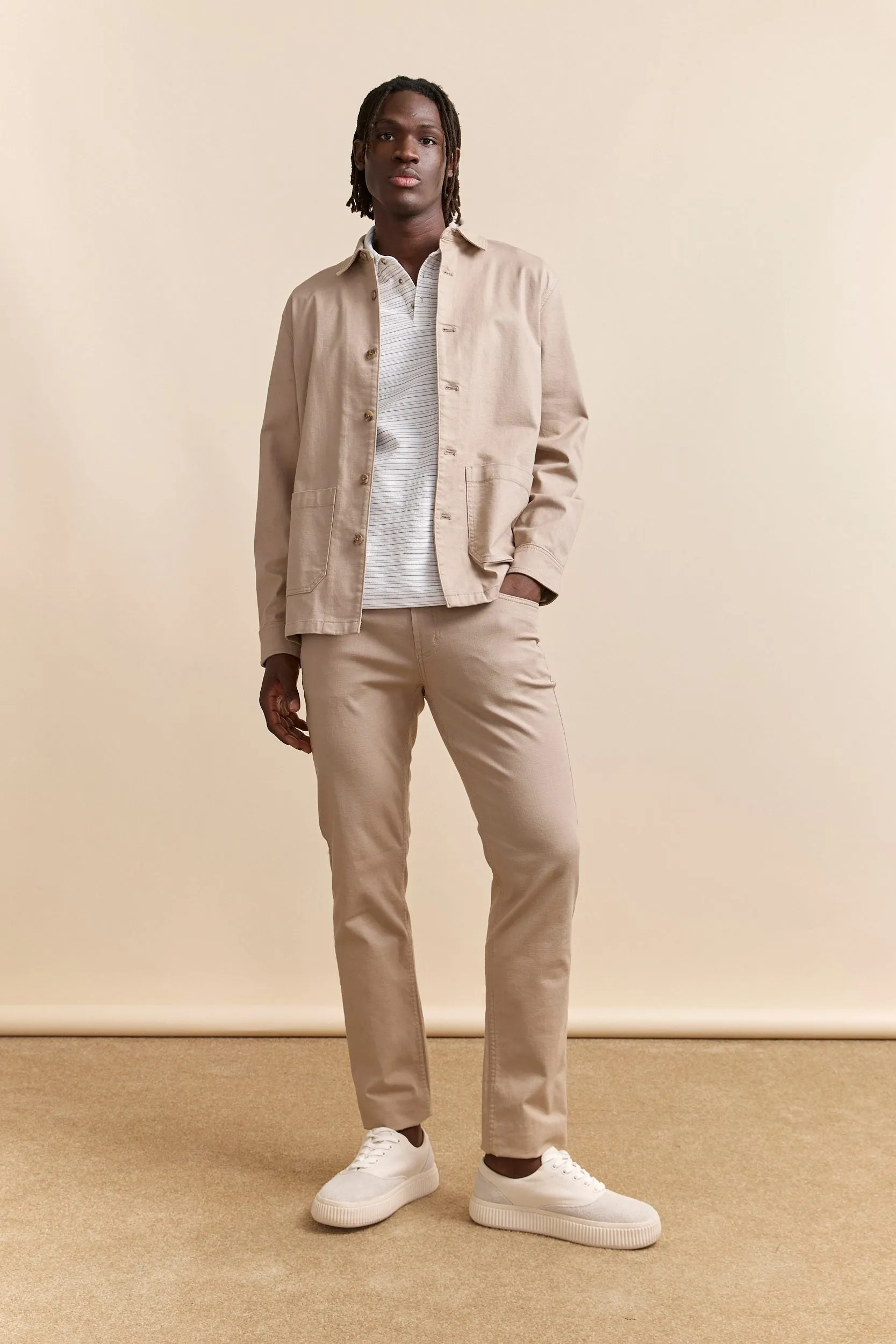 Polo with textured stripes sold by Tristan Style product image thumbnail 4