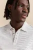 Polo with textured stripes sold by Tristan Style