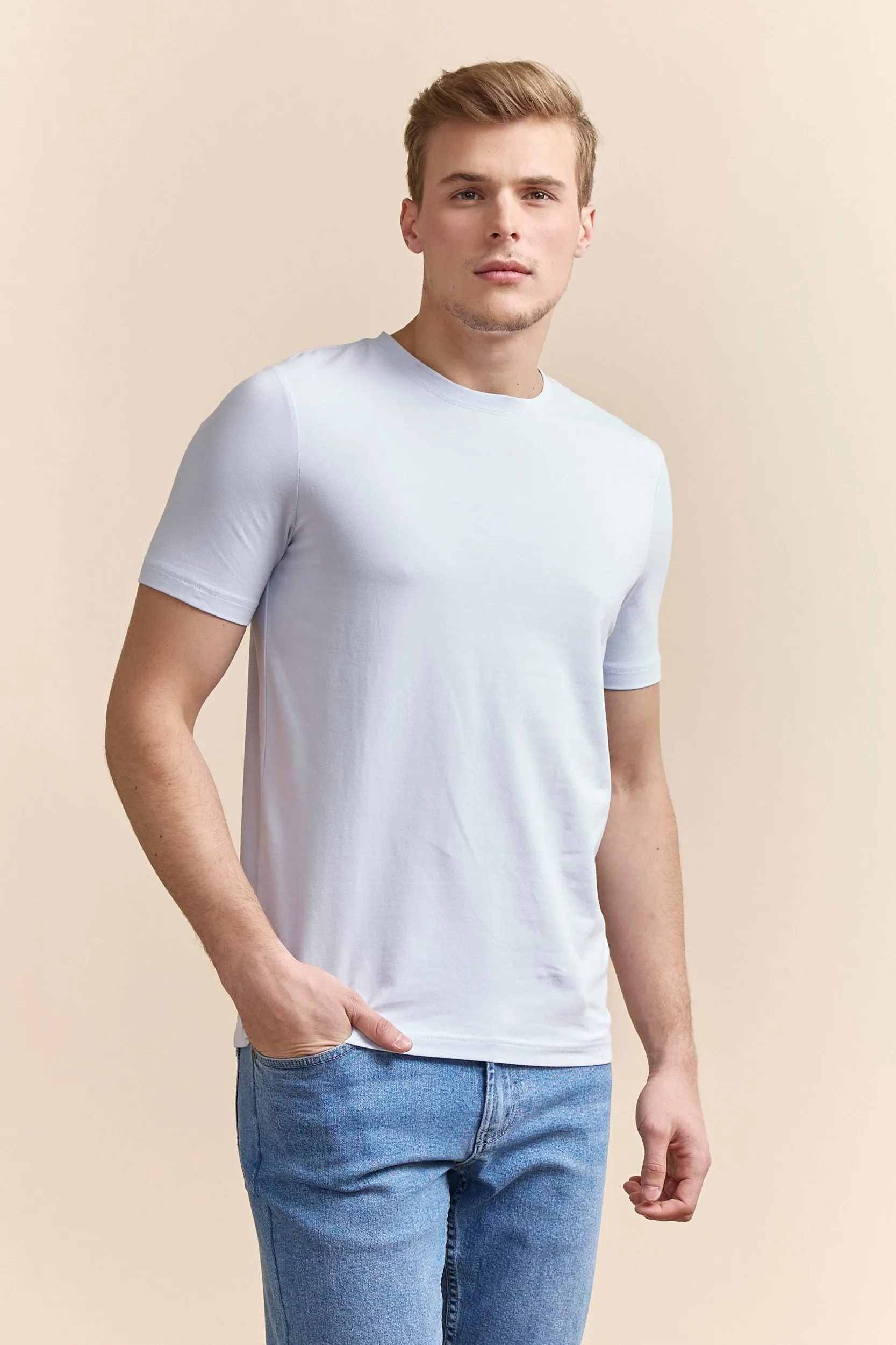 Basic crew neck t-shirt sold by Tristan Style product image thumbnail 4
