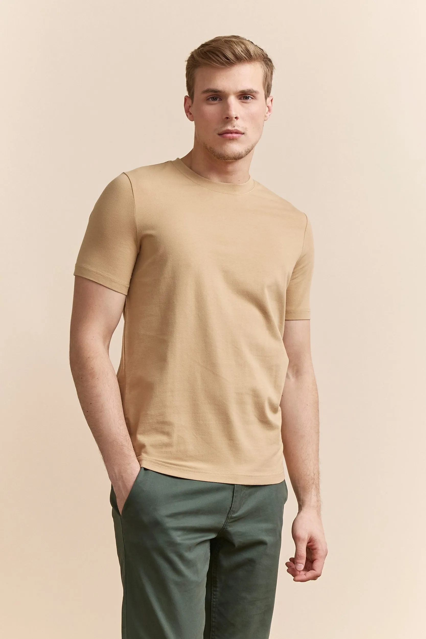 Basic crew neck t-shirt sold by Tristan Style product image thumbnail 5