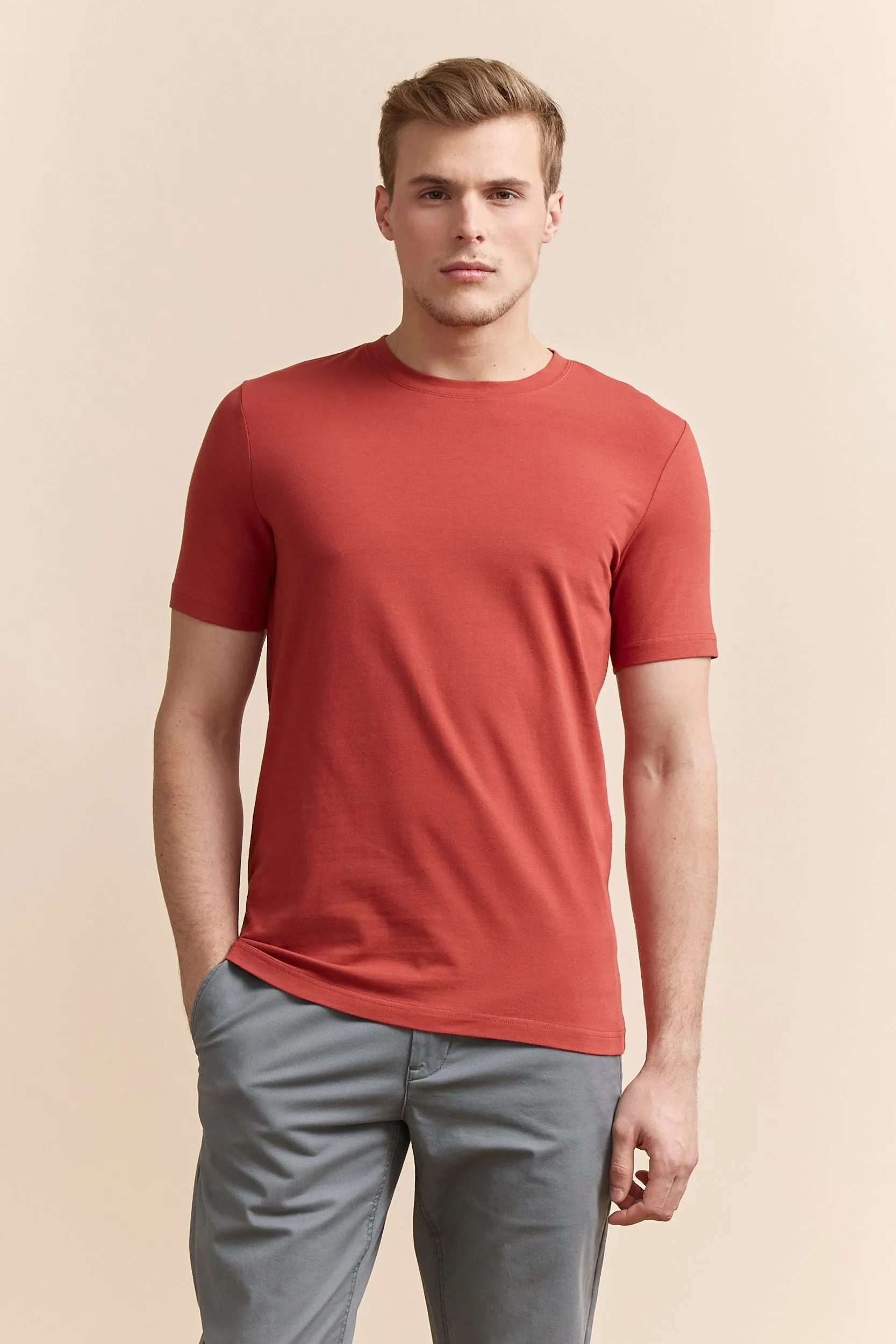Basic crew neck t-shirt sold by Tristan Style product image thumbnail 2