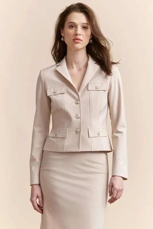 Cropped fitted blazer sold by Tristan Style