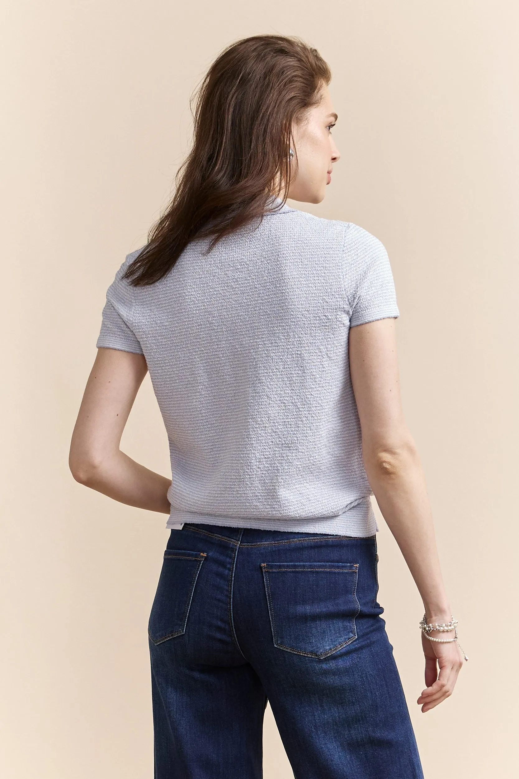 Textured polo sweater sold by Tristan Style product image thumbnail 3