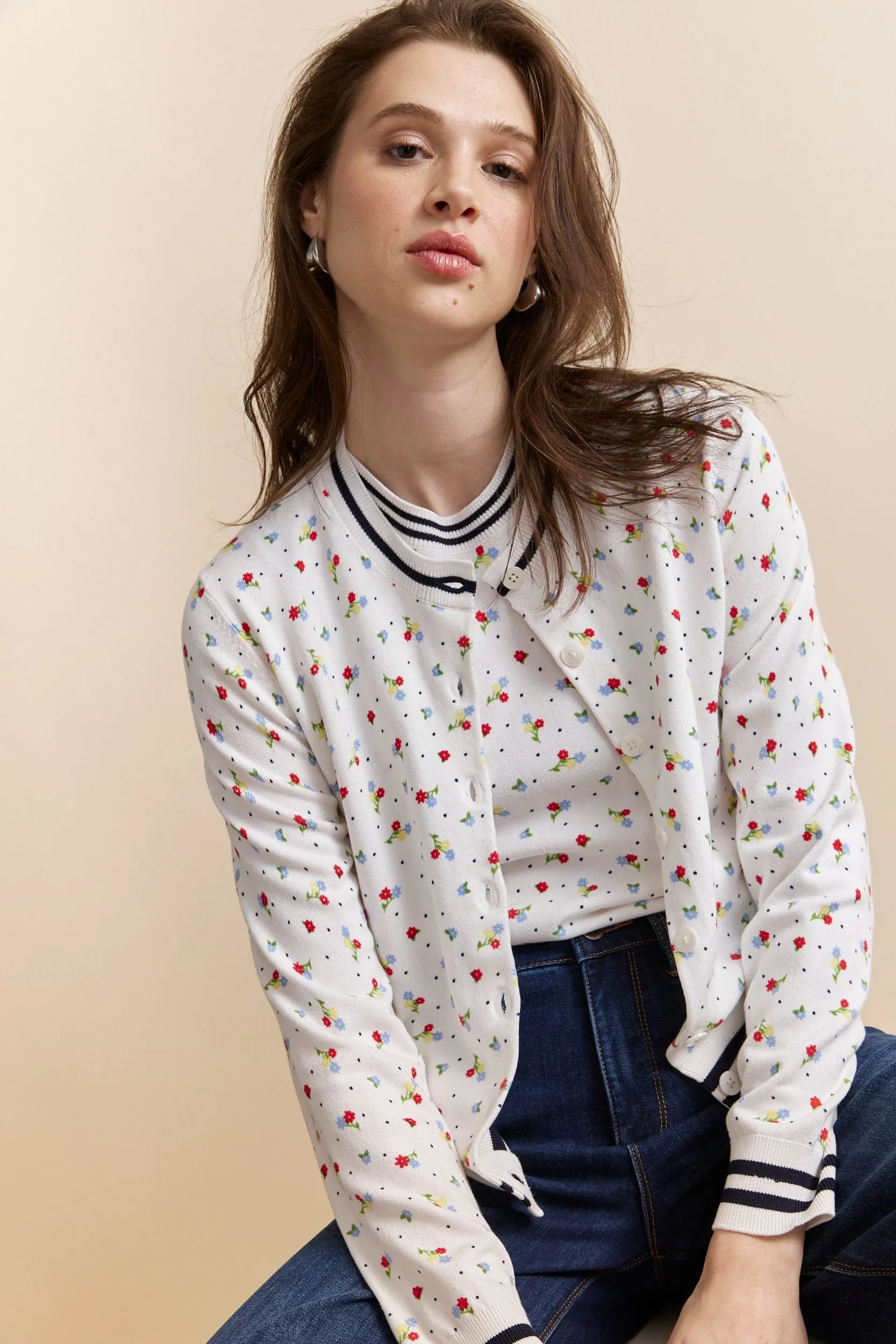 Printed cardigan sold by Tristan Style product image thumbnail 3