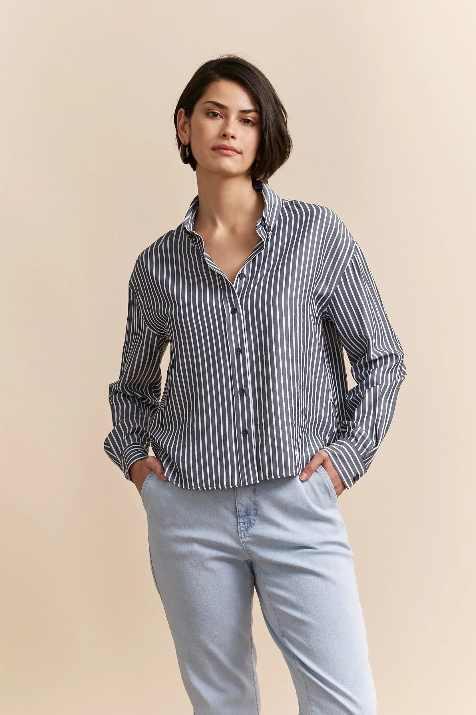 Oversized cropped shirt sold by Tristan Style