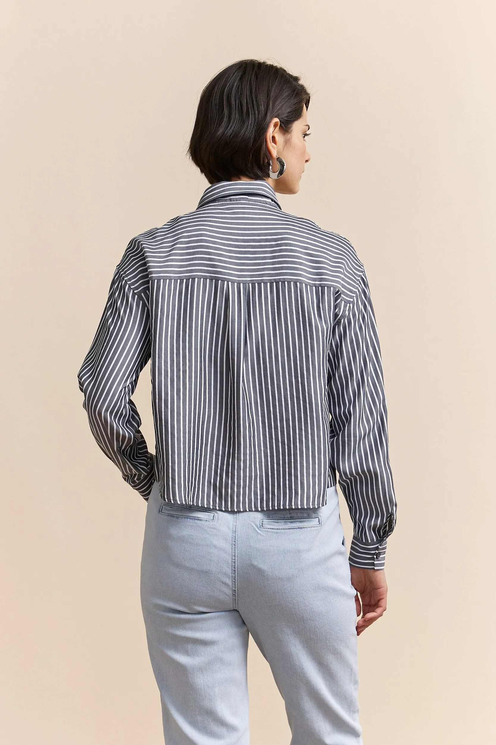 Oversized cropped shirt sold by Tristan Style product image thumbnail 2