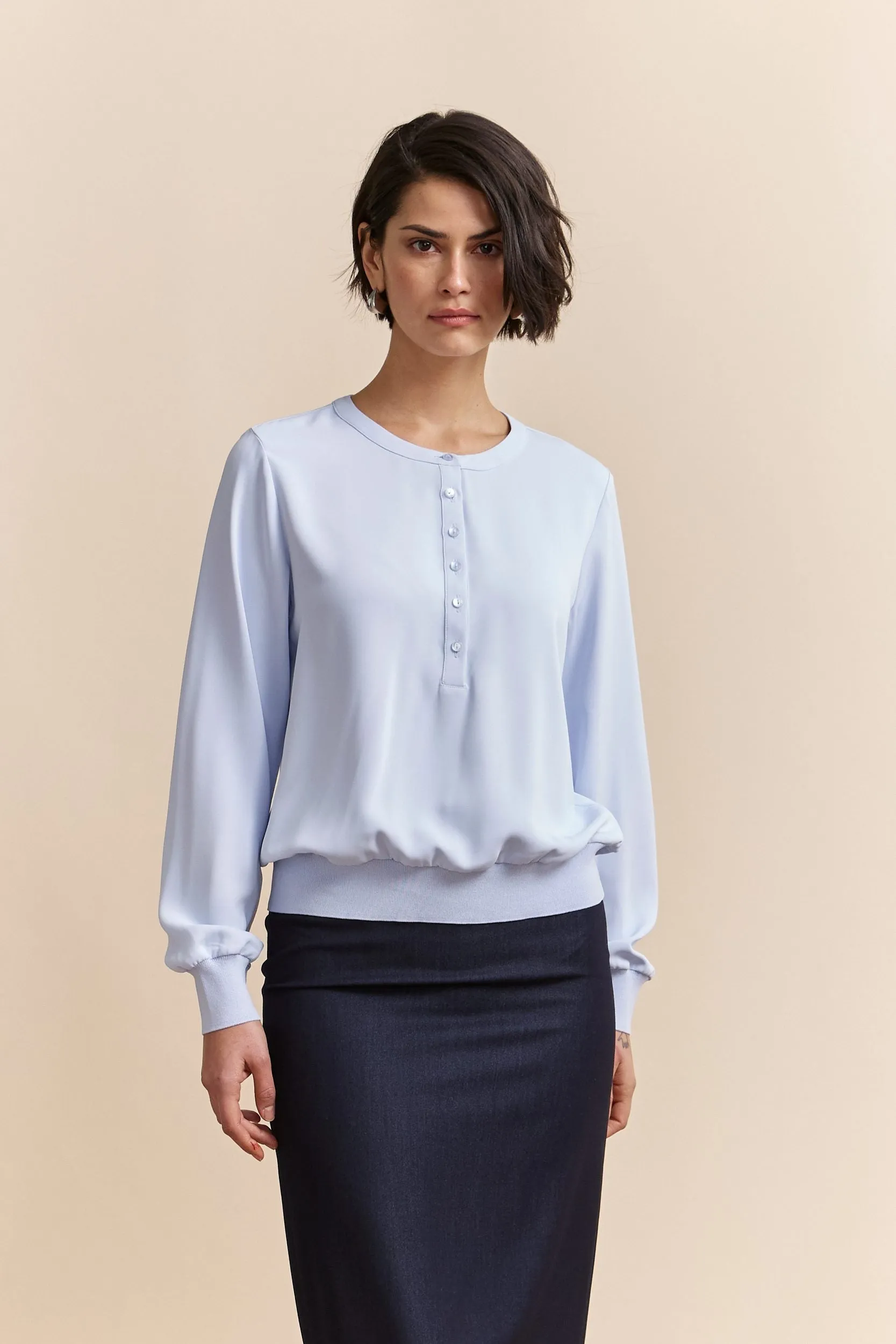 Henley blouse sold by Tristan Style product image thumbnail 4