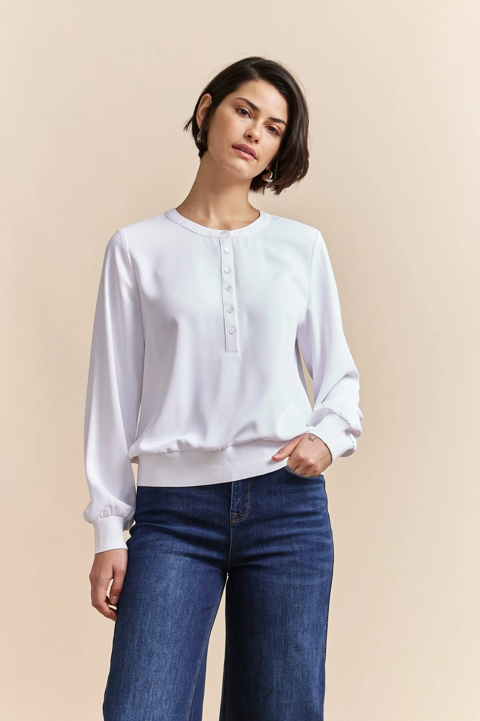 Henley blouse sold by Tristan Style product image thumbnail 2