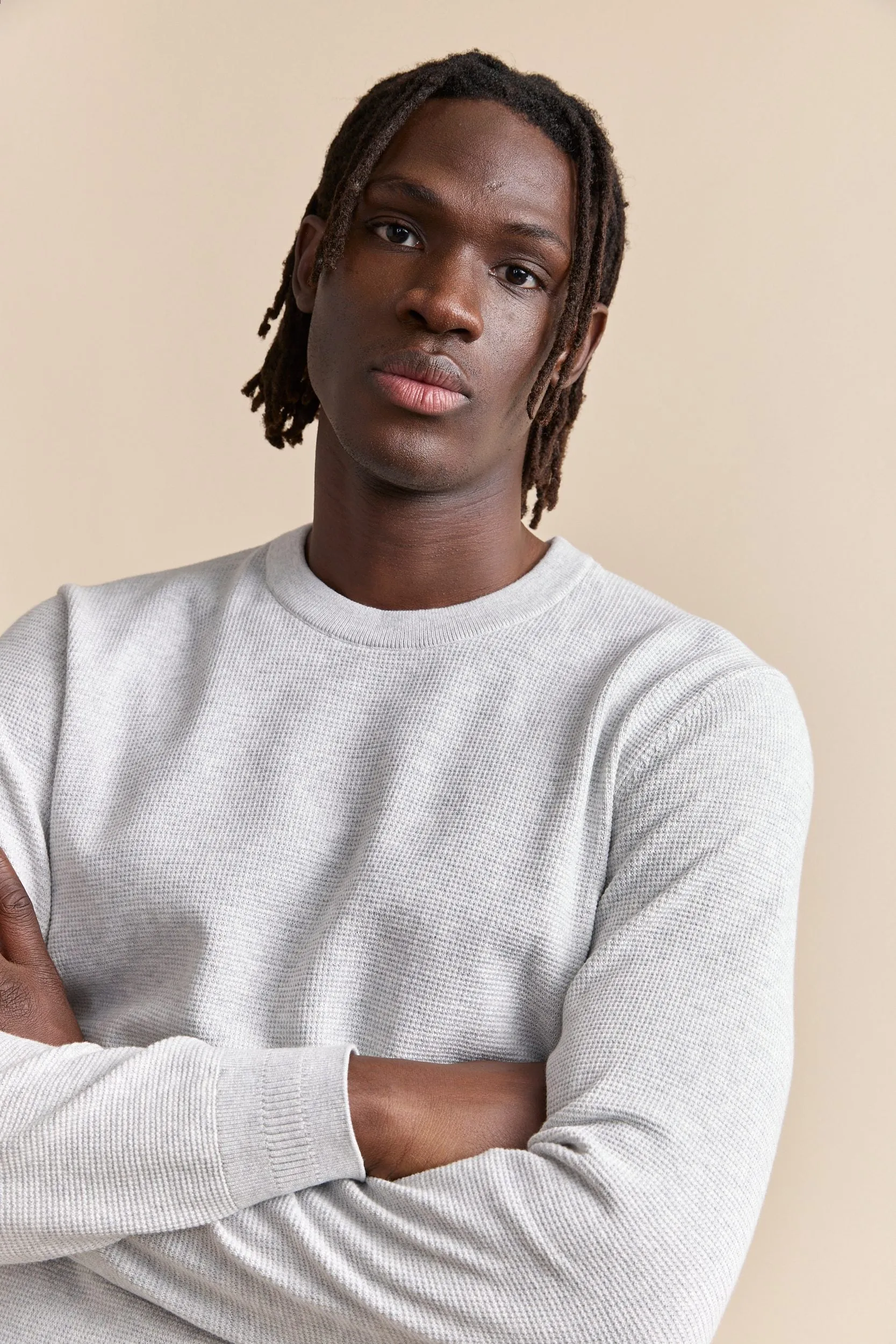 Textured crew neck sweater sold by Tristan Style product image thumbnail 5