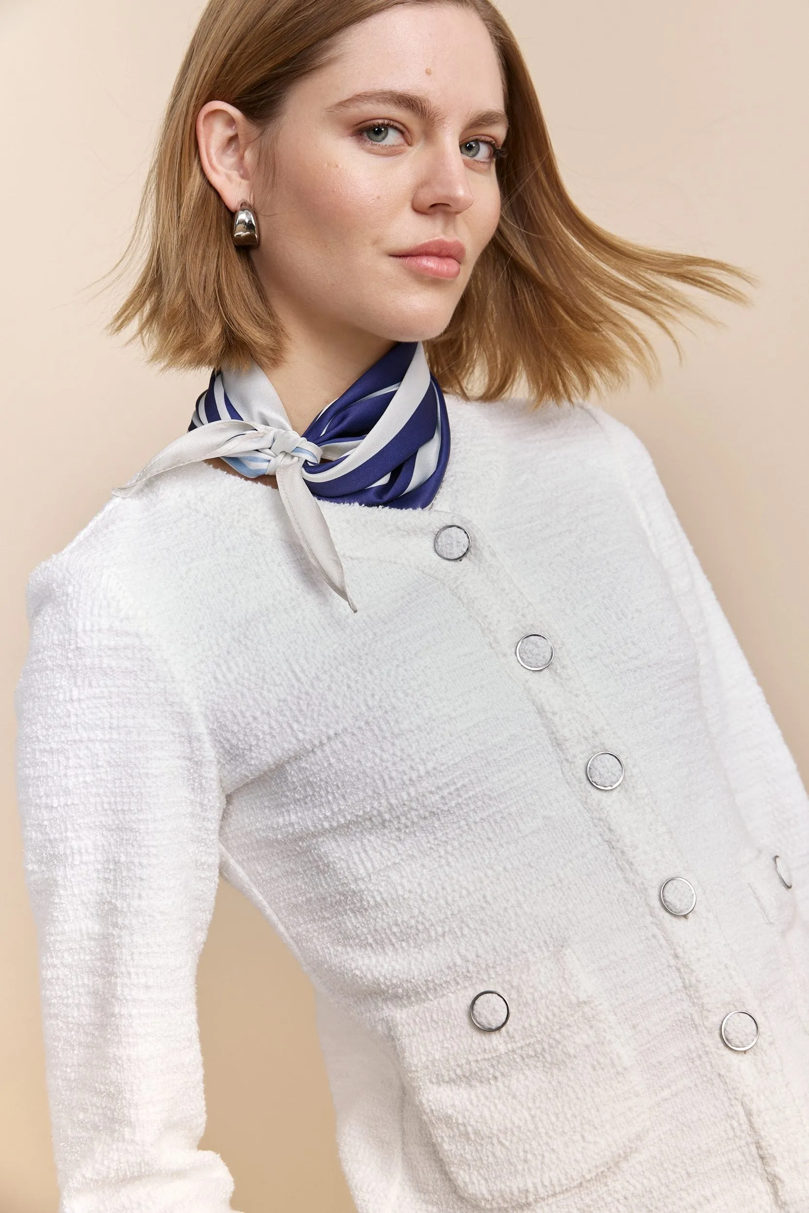 striped print scarf sold by Tristan Style