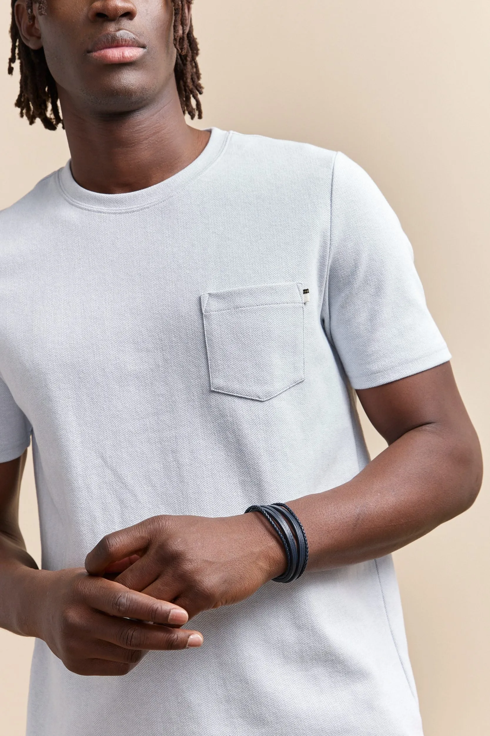 Multi-strand leather bracelet sold by Tristan Style product image thumbnail 3