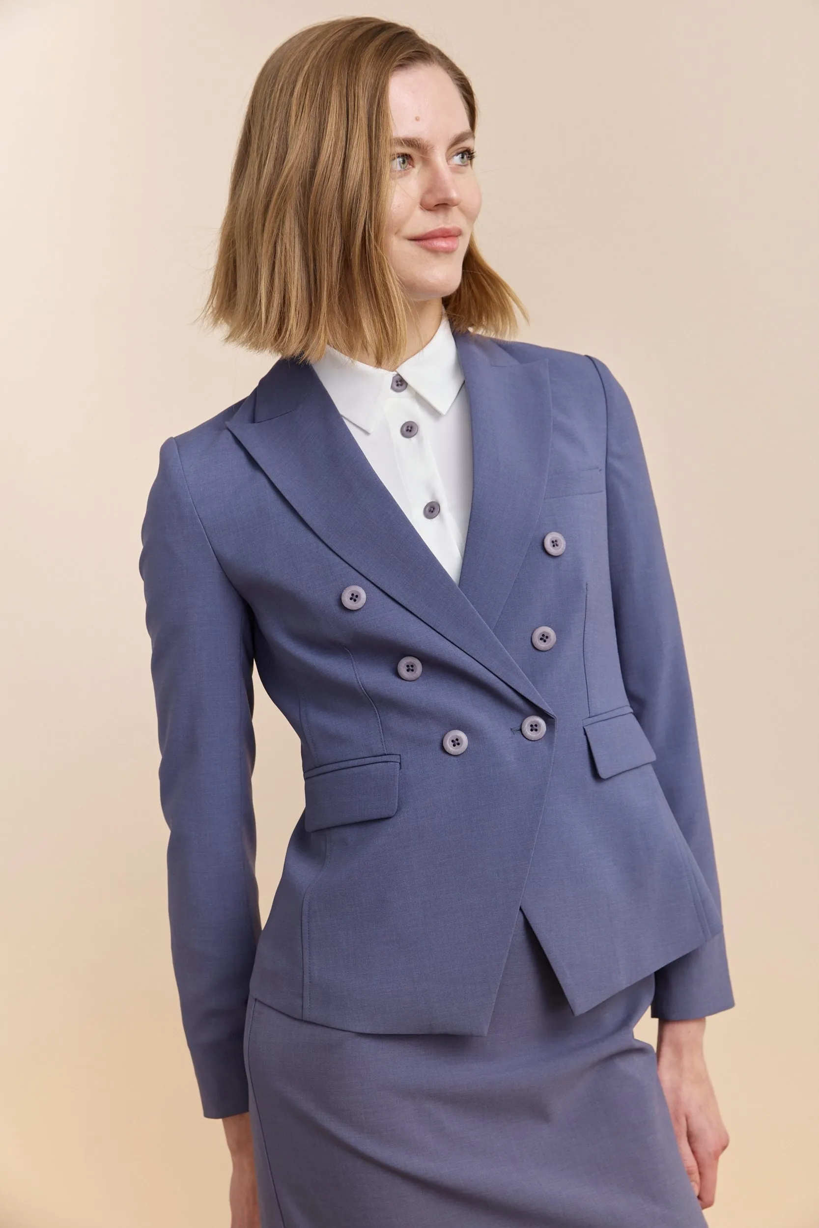 Double-breasted fitted jacket sold by Tristan Style product image thumbnail 3