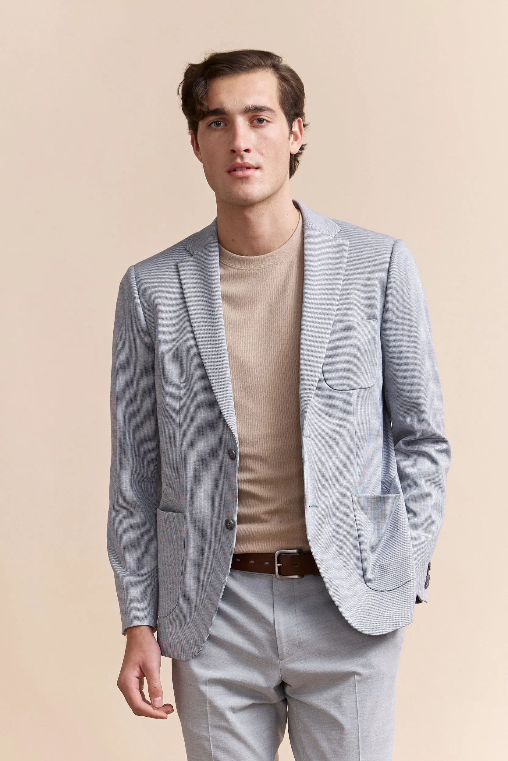 Two tone knit Fitted blazer sold by Tristan Style product image thumbnail 3