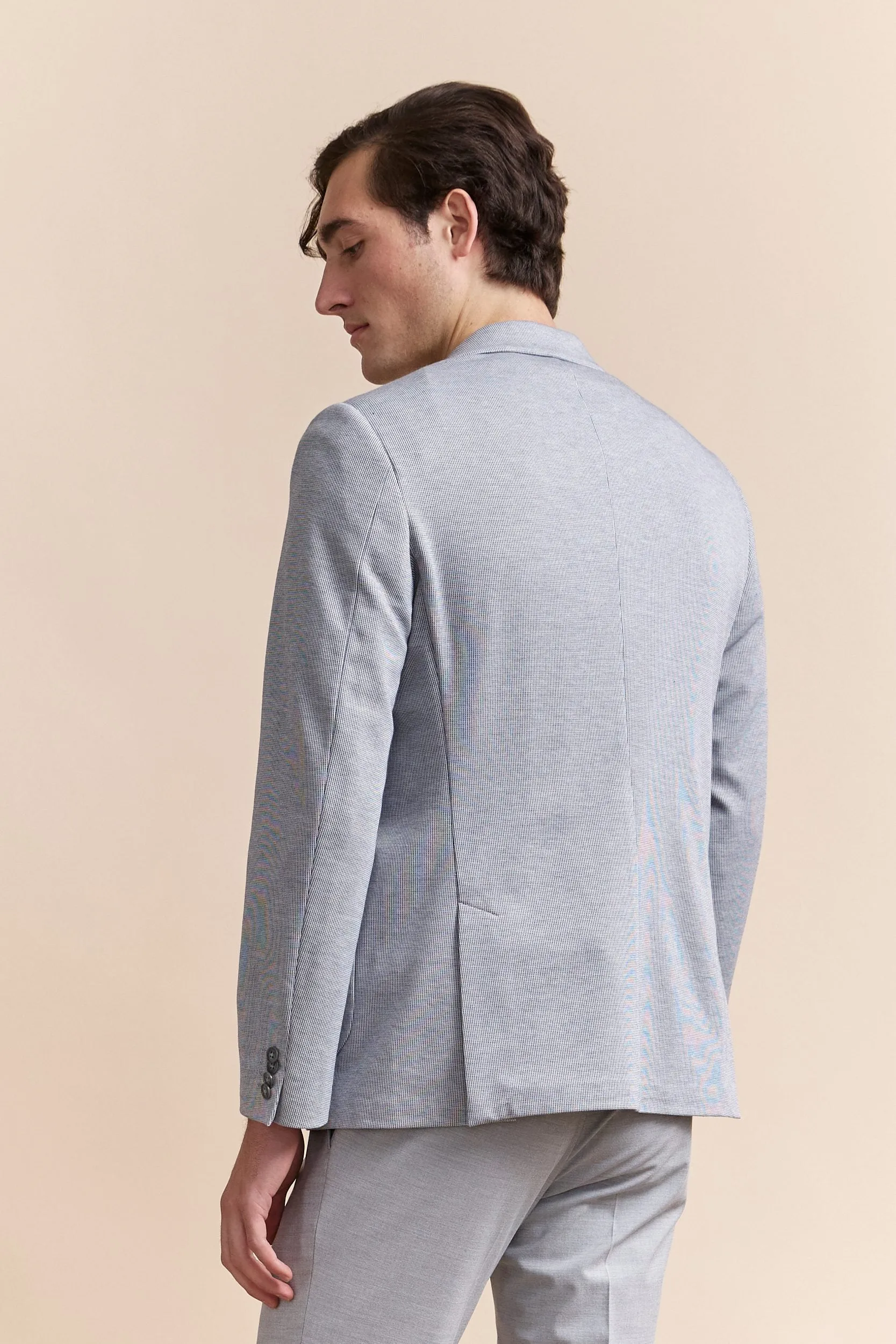 Two tone knit Fitted blazer sold by Tristan Style product image thumbnail 2