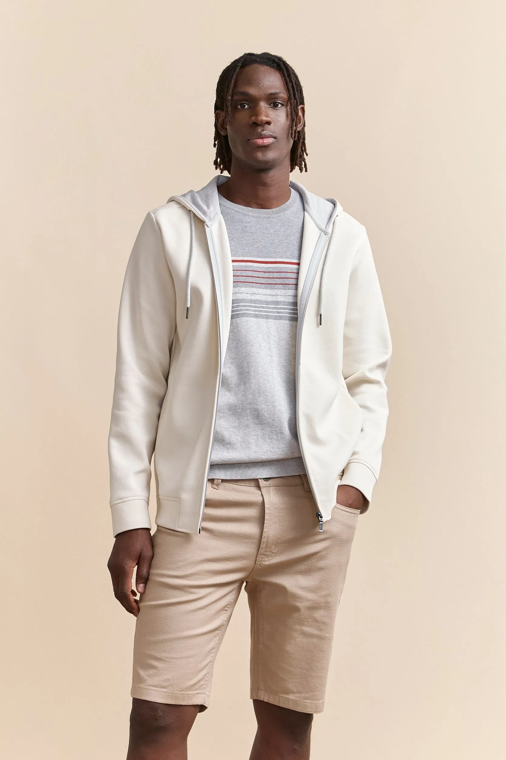 Hooded cardigan with zip sold by Tristan Style product image thumbnail 3