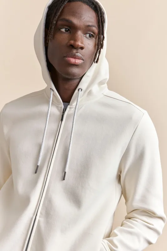 Hooded cardigan with zip sold by Tristan Style