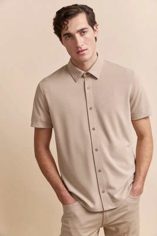 Textured knitted shirt sold by Tristan Style