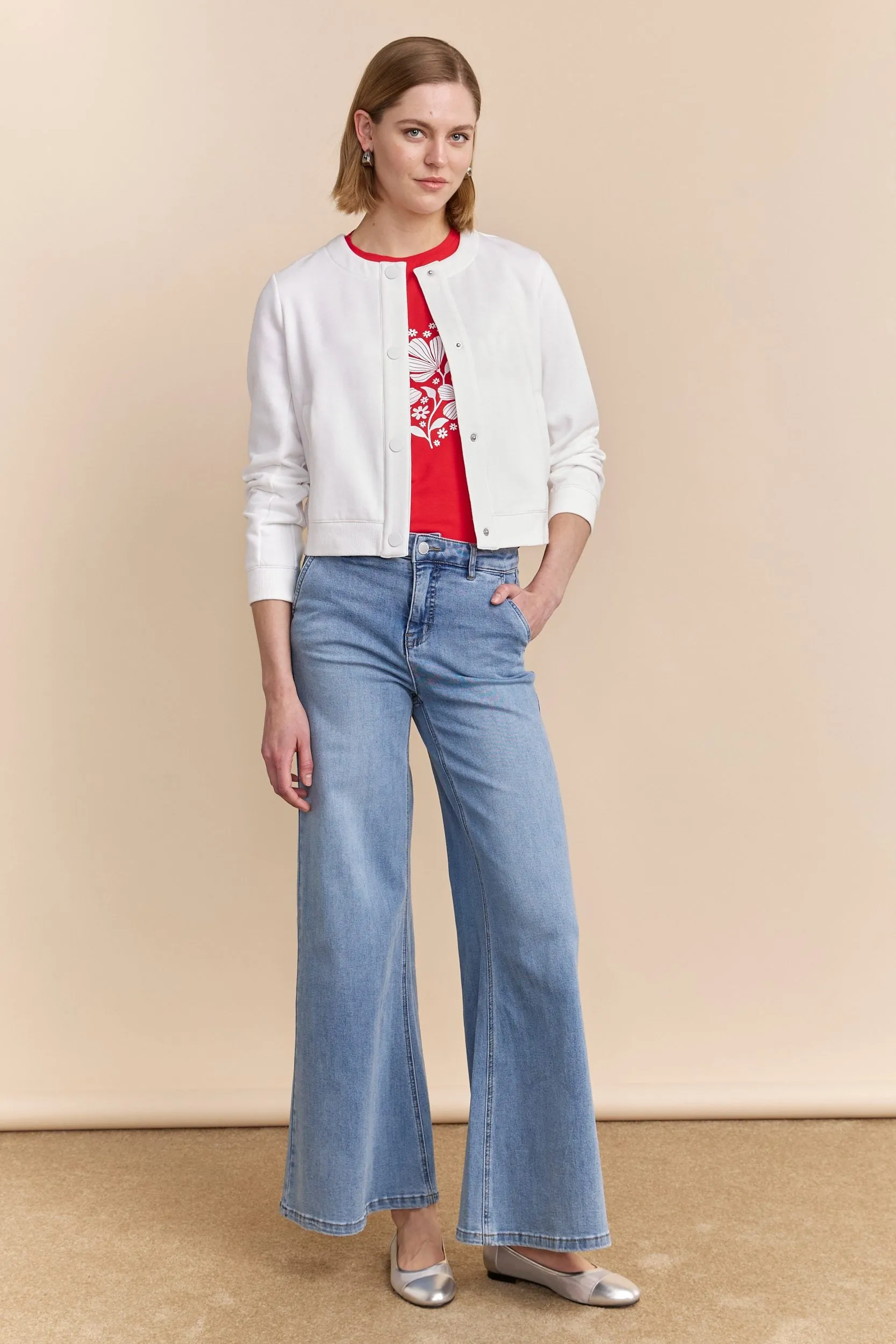 Red t-shirt with a heart sold by Tristan Style product image thumbnail 3