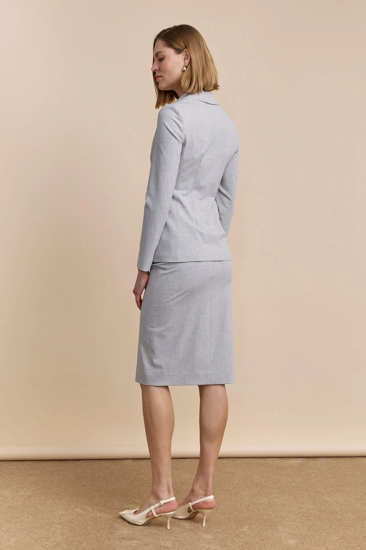 High waist pencil skirt with belt sold by Tristan Style product image thumbnail 4