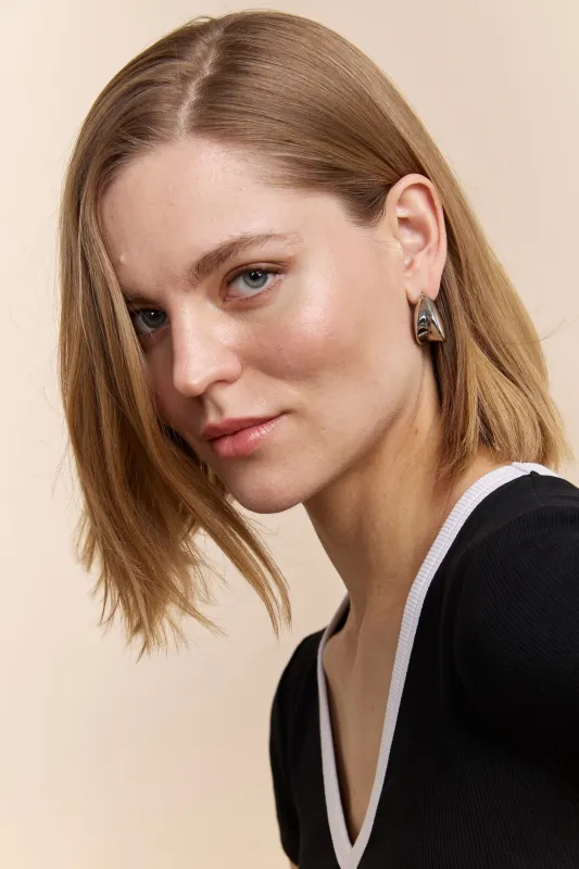 Geometric triangle earrings sold by Tristan Style