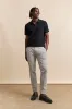 Johnny-collar jacquard polo sold by Tristan Style