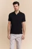 Johnny-collar jacquard polo sold by Tristan Style