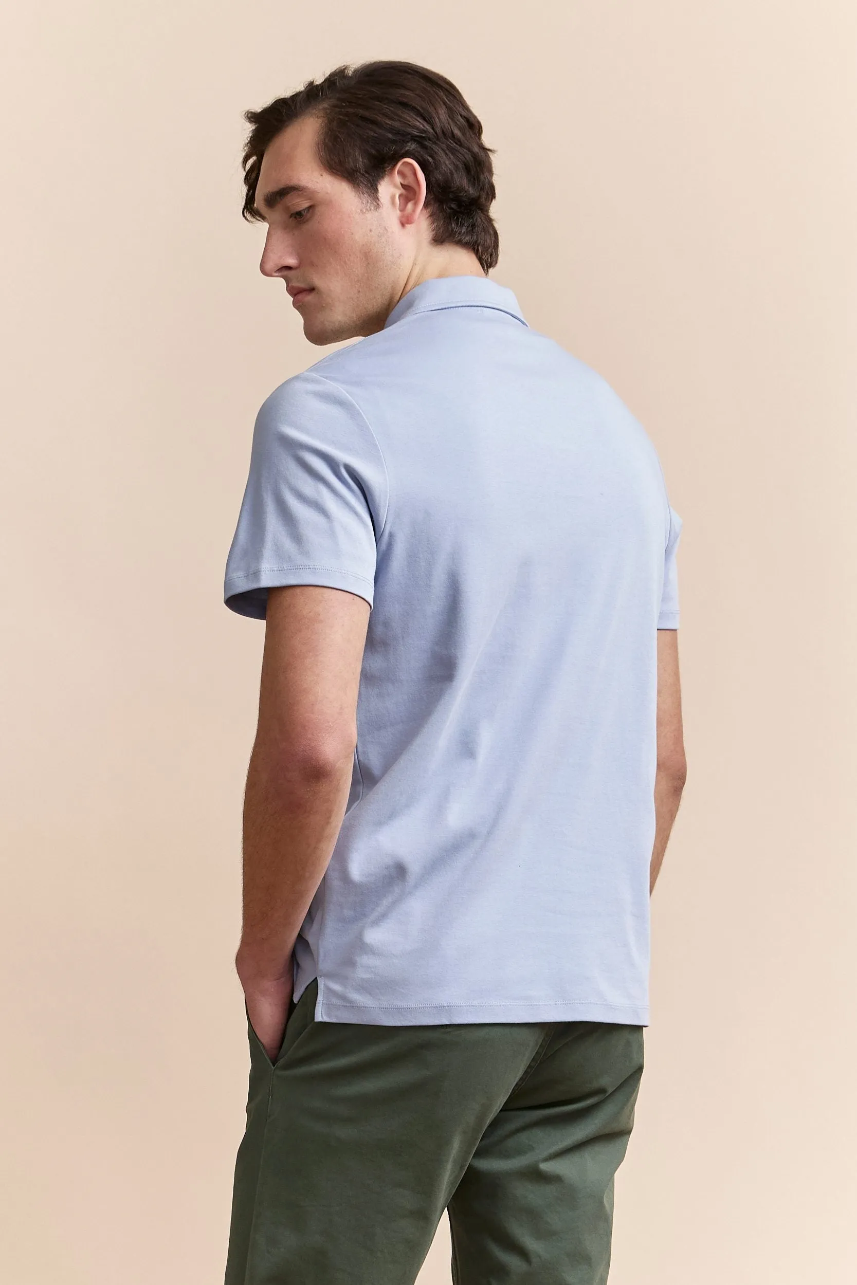 Pima cotton short sleeves polo sold by Tristan Style product image thumbnail 3